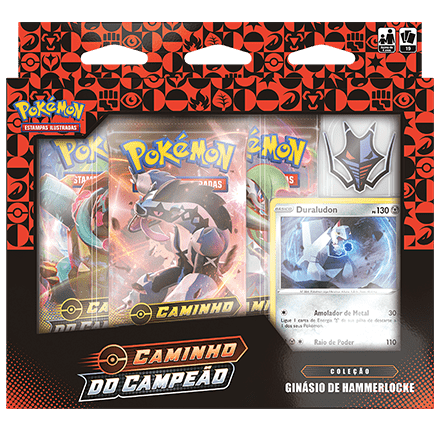 Box Pokémon Caminho Do Campeão Ginásio Hulbury C/ Emblema - Copag