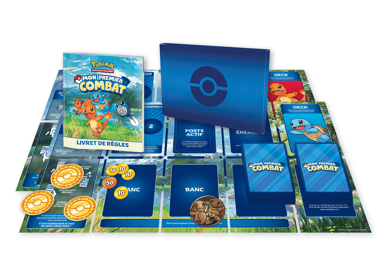 Kit Pokémon JCC Mi Primera Pelea – Pikachu Vs Bulbizarre, Incluye 2 Mazos De 17 Cartas, Alfombrillas, Reglas Simplificadas Y Fichas De Recompensa