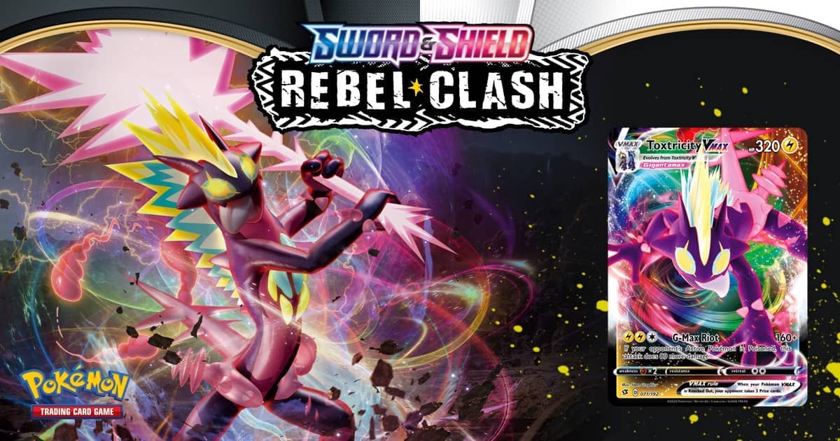  Pokemon Rebel Clash Evolution Set - Toxtricity 069/192 - Sword  & Shield - Rare 2 Card Lot : Toys & Games