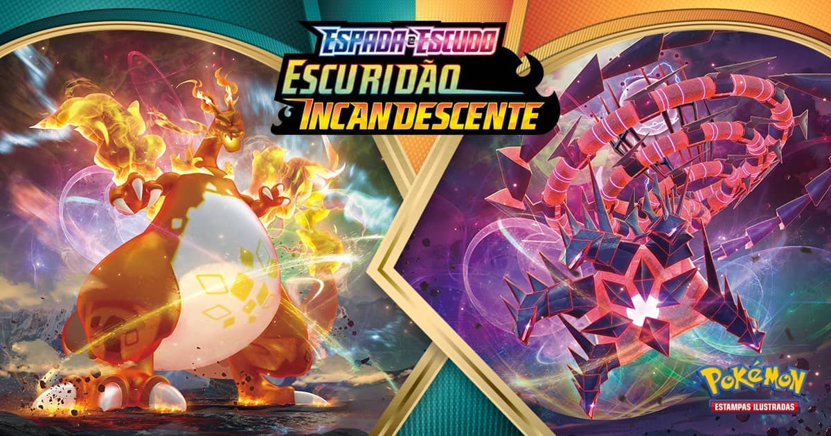 Cartinha Pokémon Pikachu e Hatenna Escuridão Incandescente