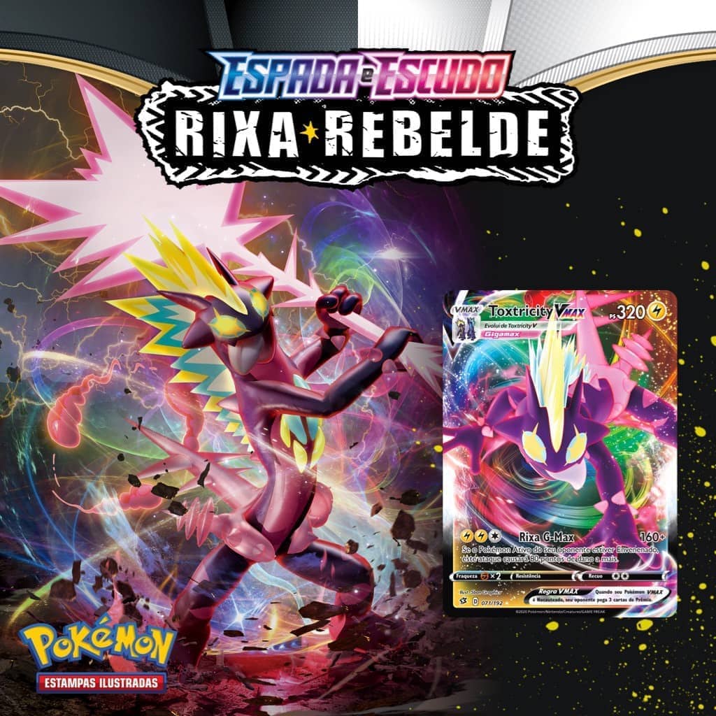 Pacote Cartas Pokémon EE2 Booster 6 Cartas - Rixa Rebelde